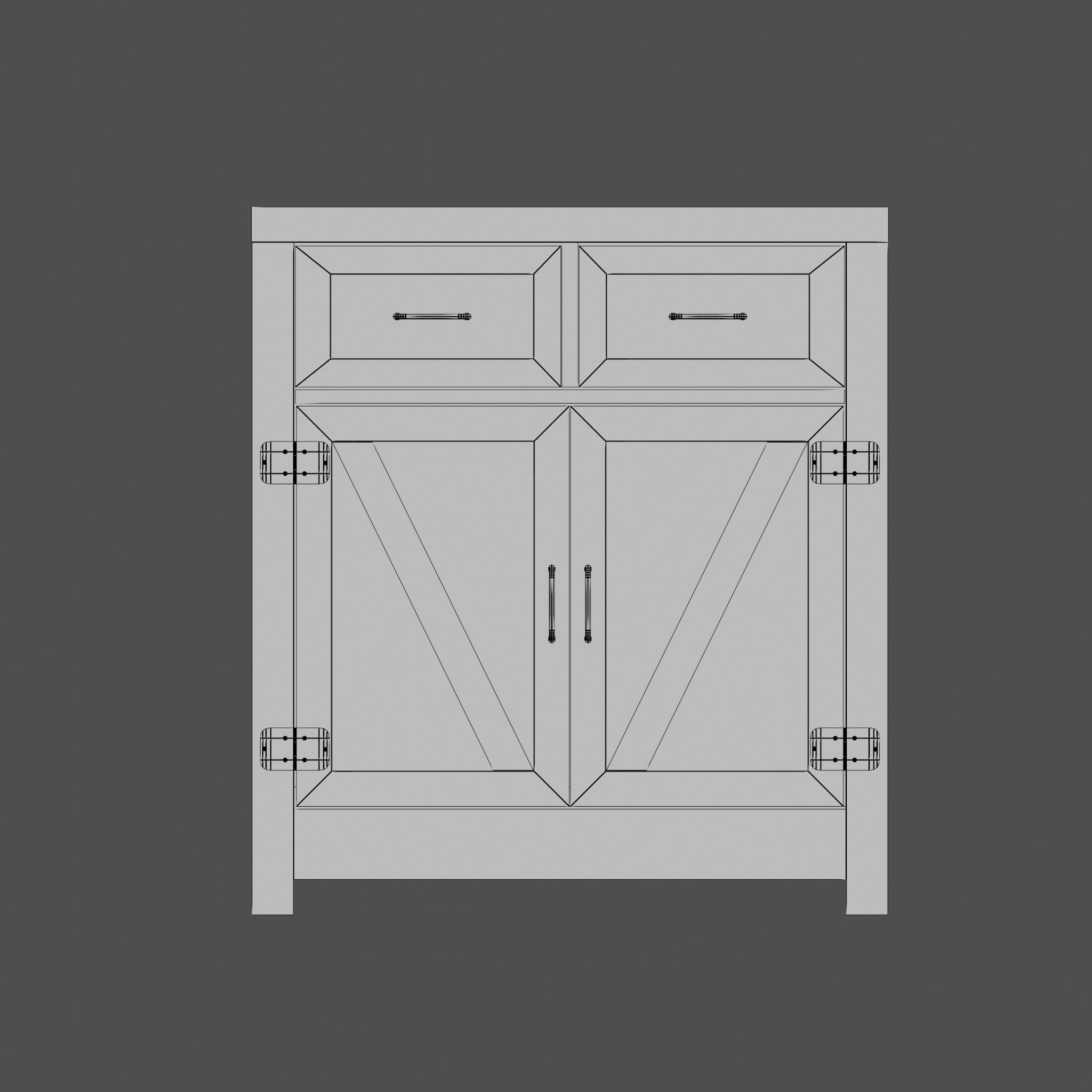 Chest of drawers - 1 3D model_20
