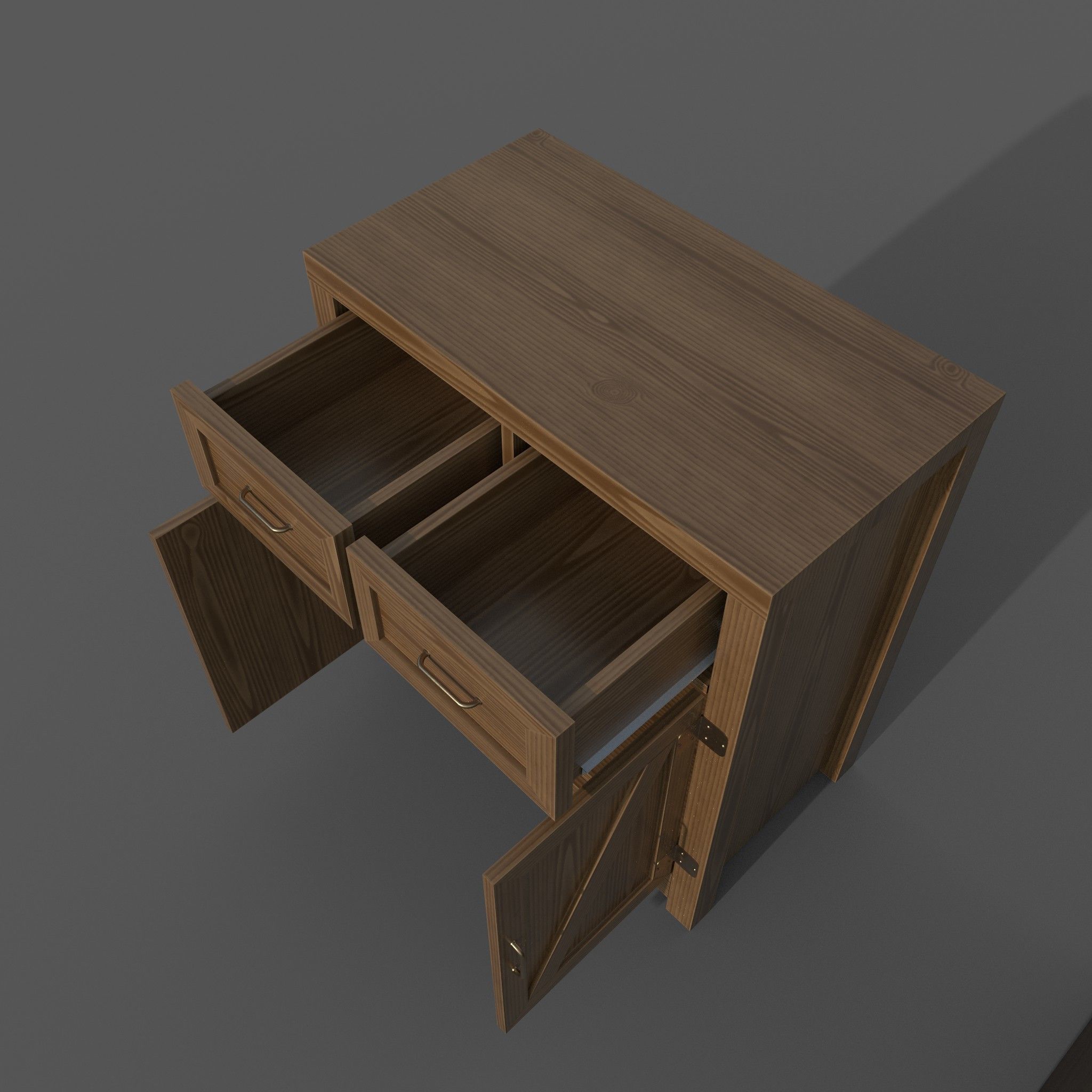 Chest of drawers - 1 3D model_4