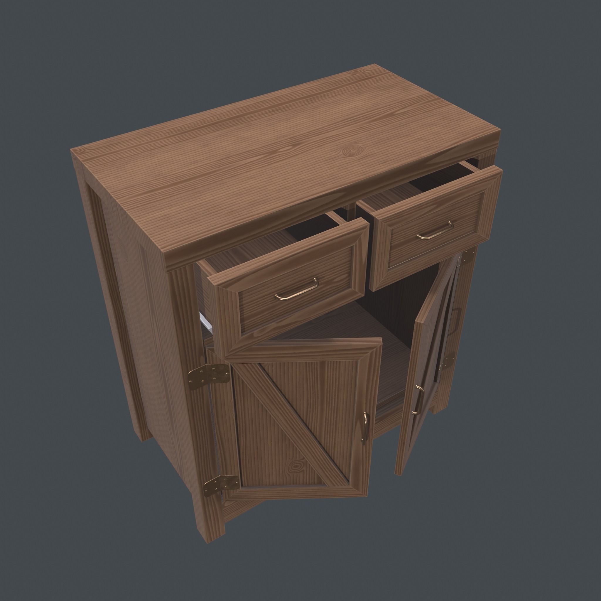 Chest of drawers - 1 3D model_11