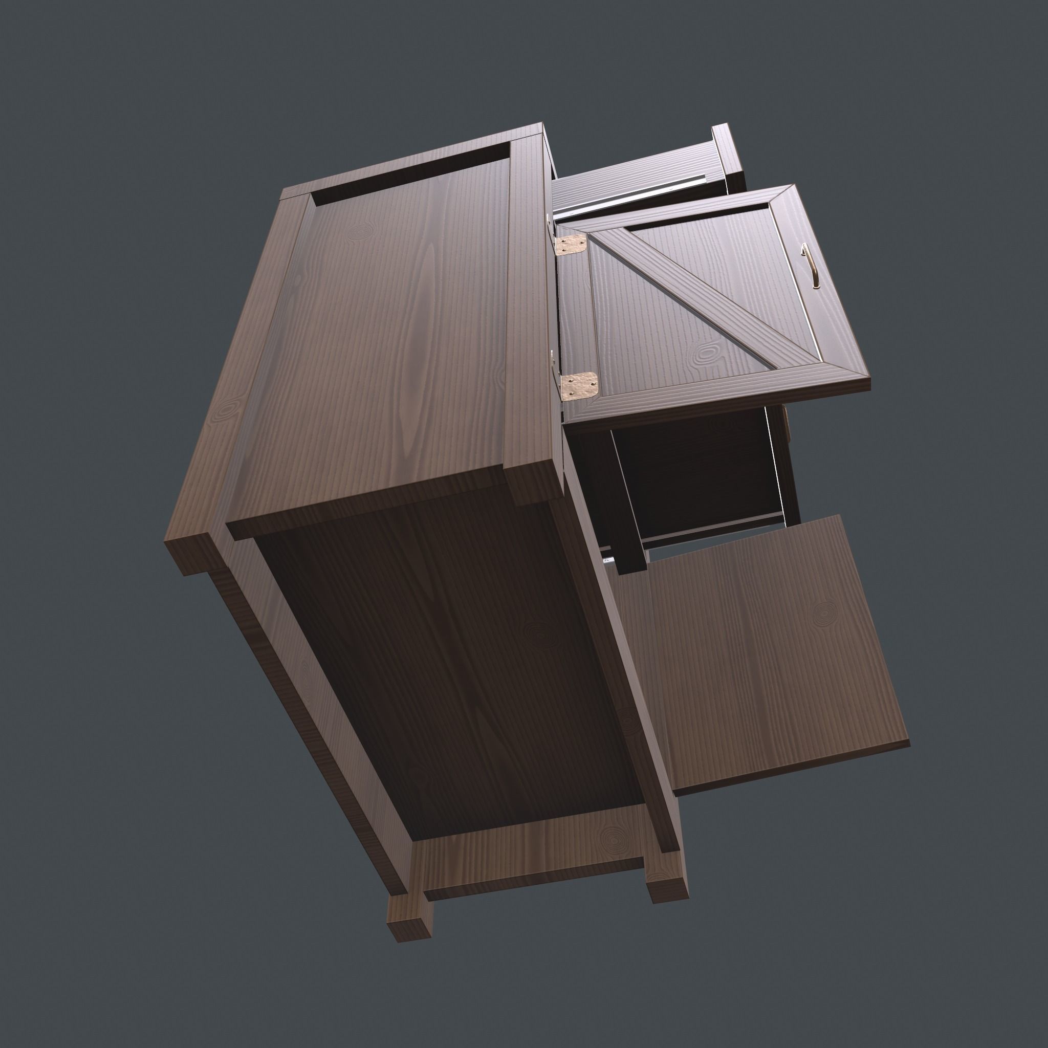 Chest of drawers - 1 3D model_7