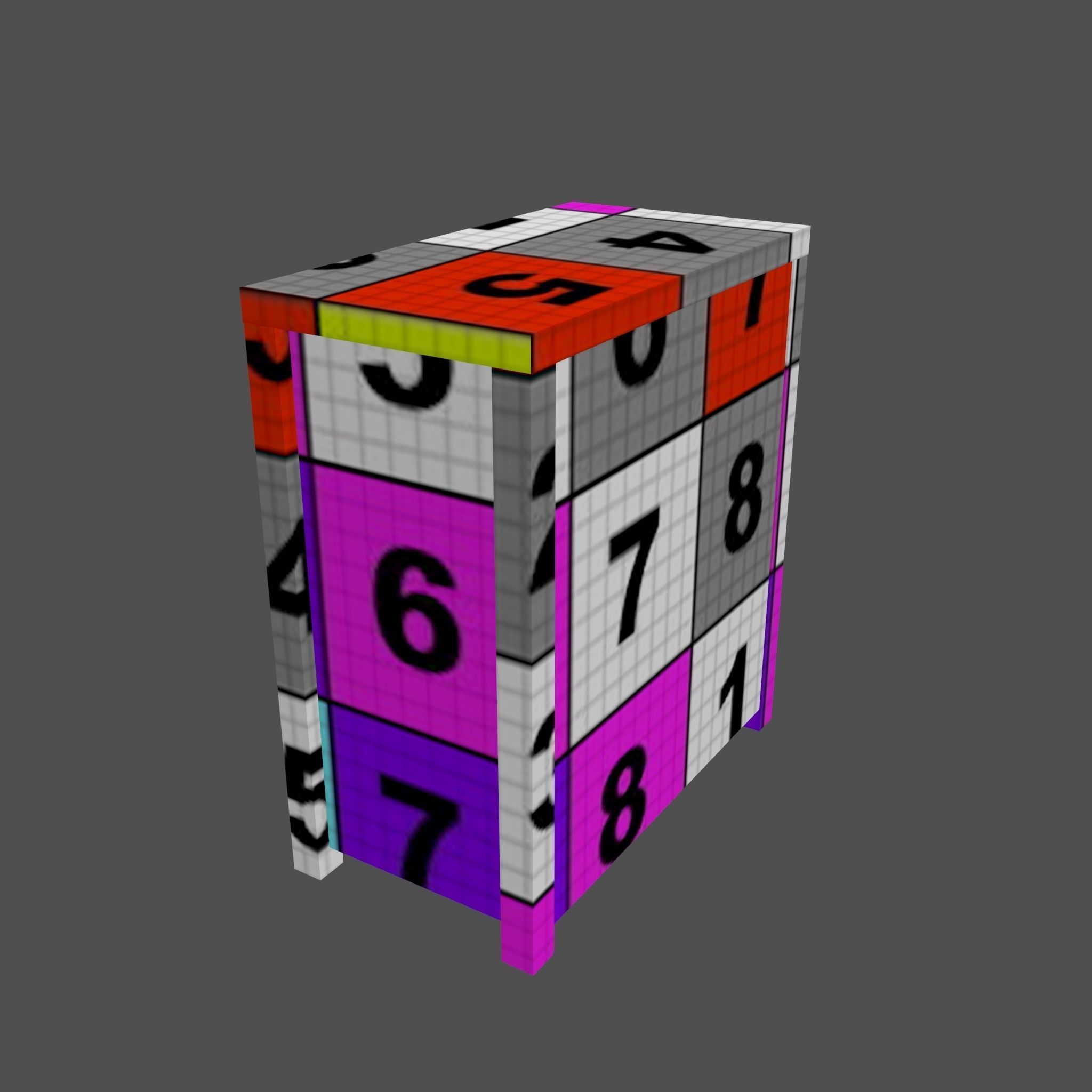 Chest of drawers - 1 3D model_23