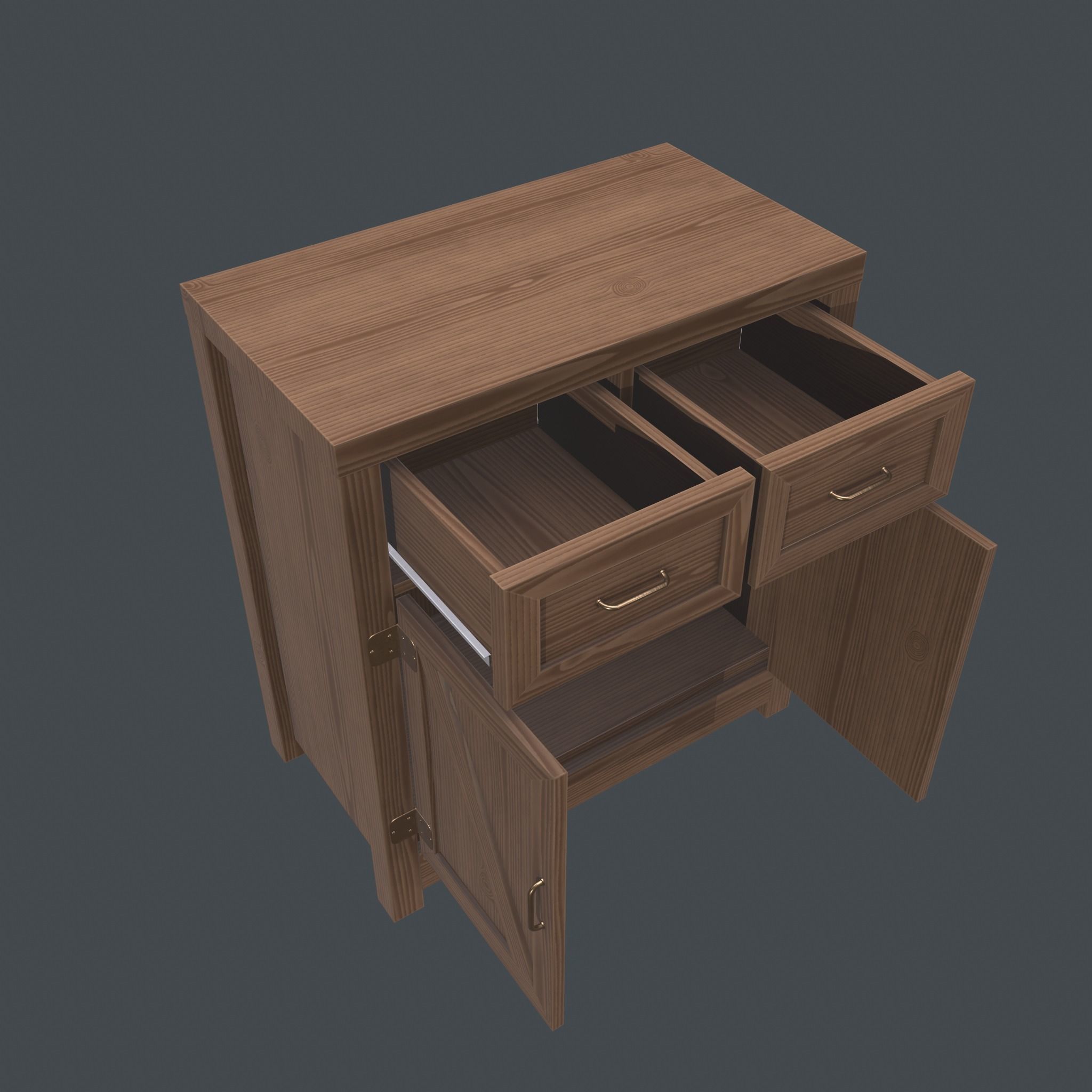 Chest of drawers - 1 3D model_13