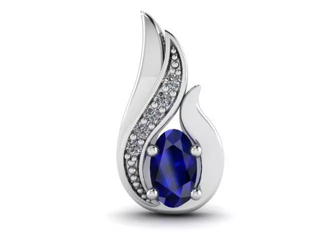 Pendant Sapphire 3D print model_0
