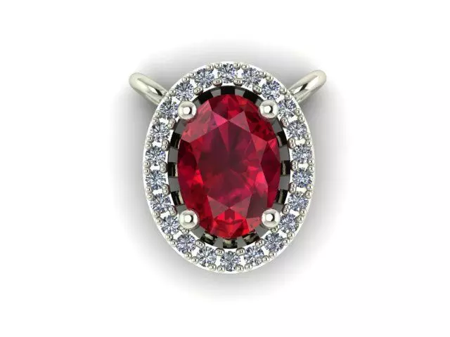 Pendant Ruby 3D print model_0