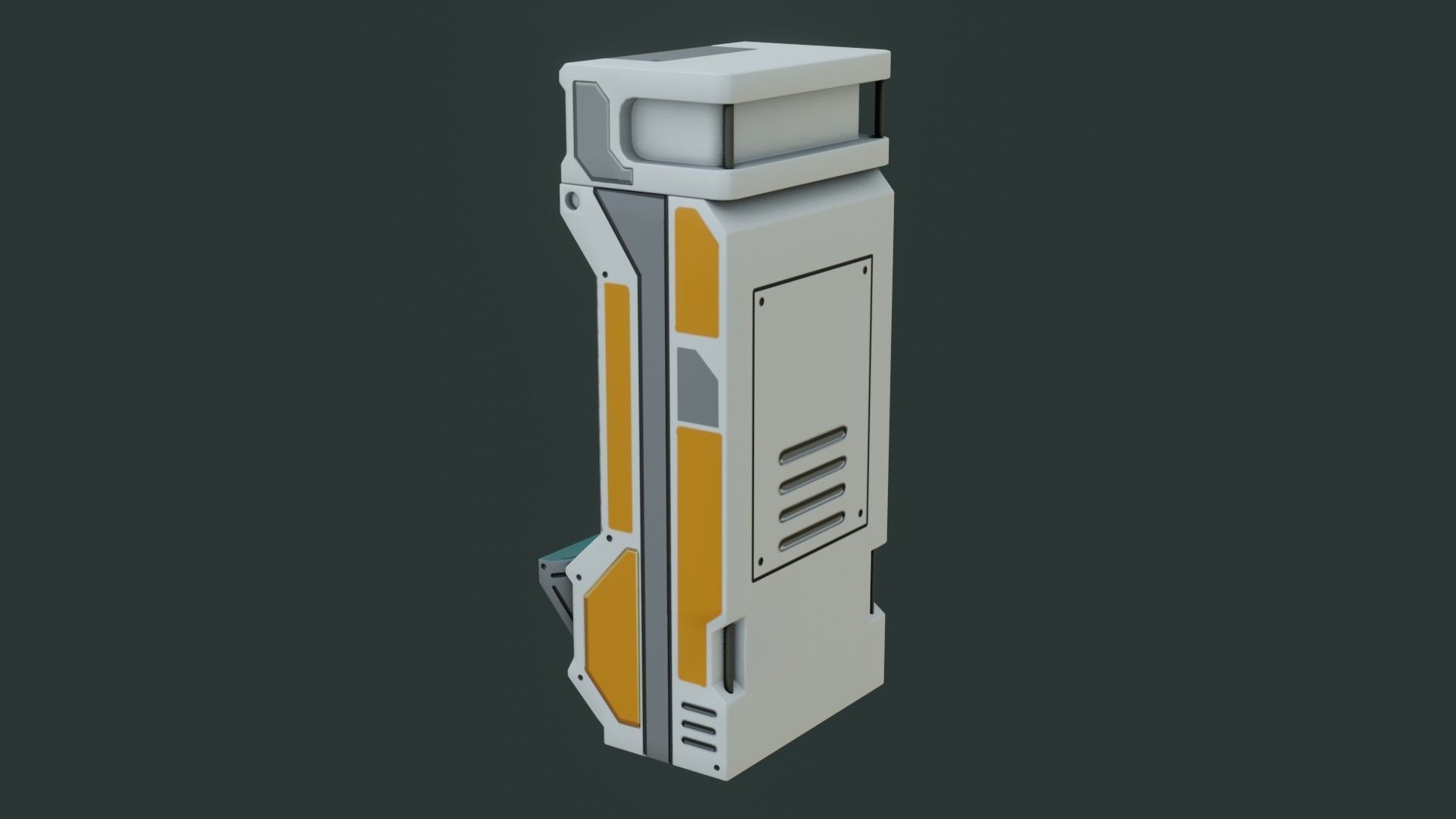 Sci-Fi Computer - Game Ready - PBR Low-poly 3D model_3