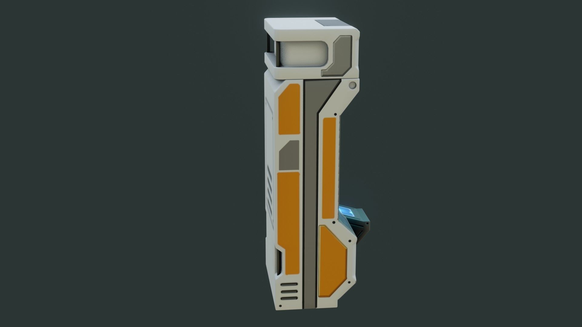Sci-Fi Computer - Game Ready - PBR Low-poly 3D model_6