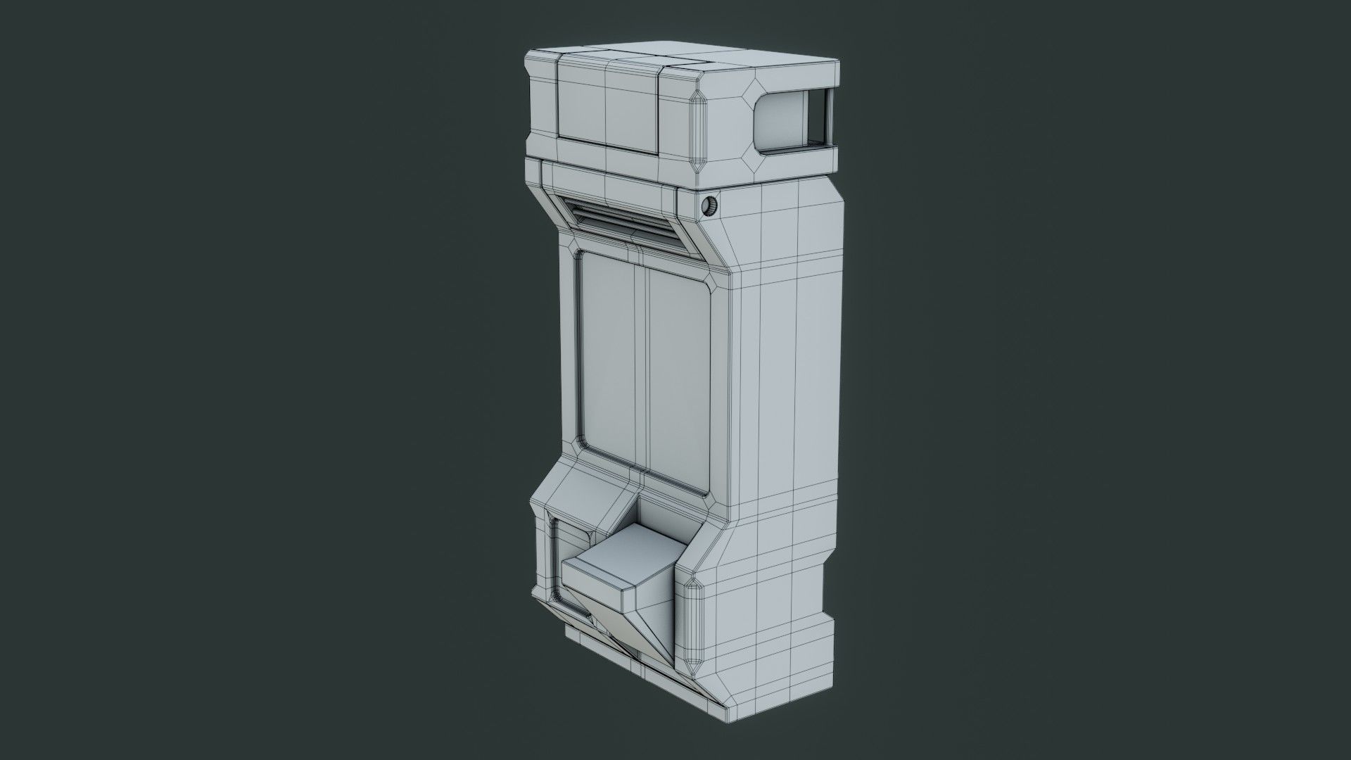 Sci-Fi Computer - Game Ready - PBR Low-poly 3D model_11