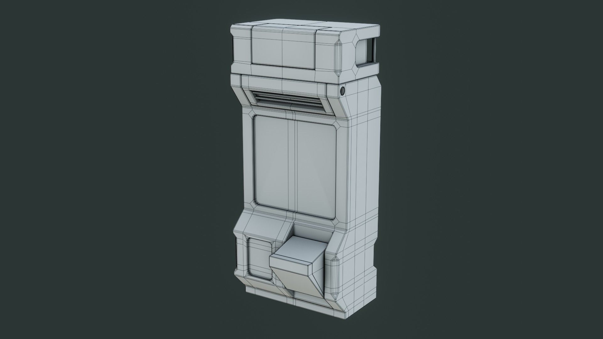 Sci-Fi Computer - Game Ready - PBR Low-poly 3D model_10