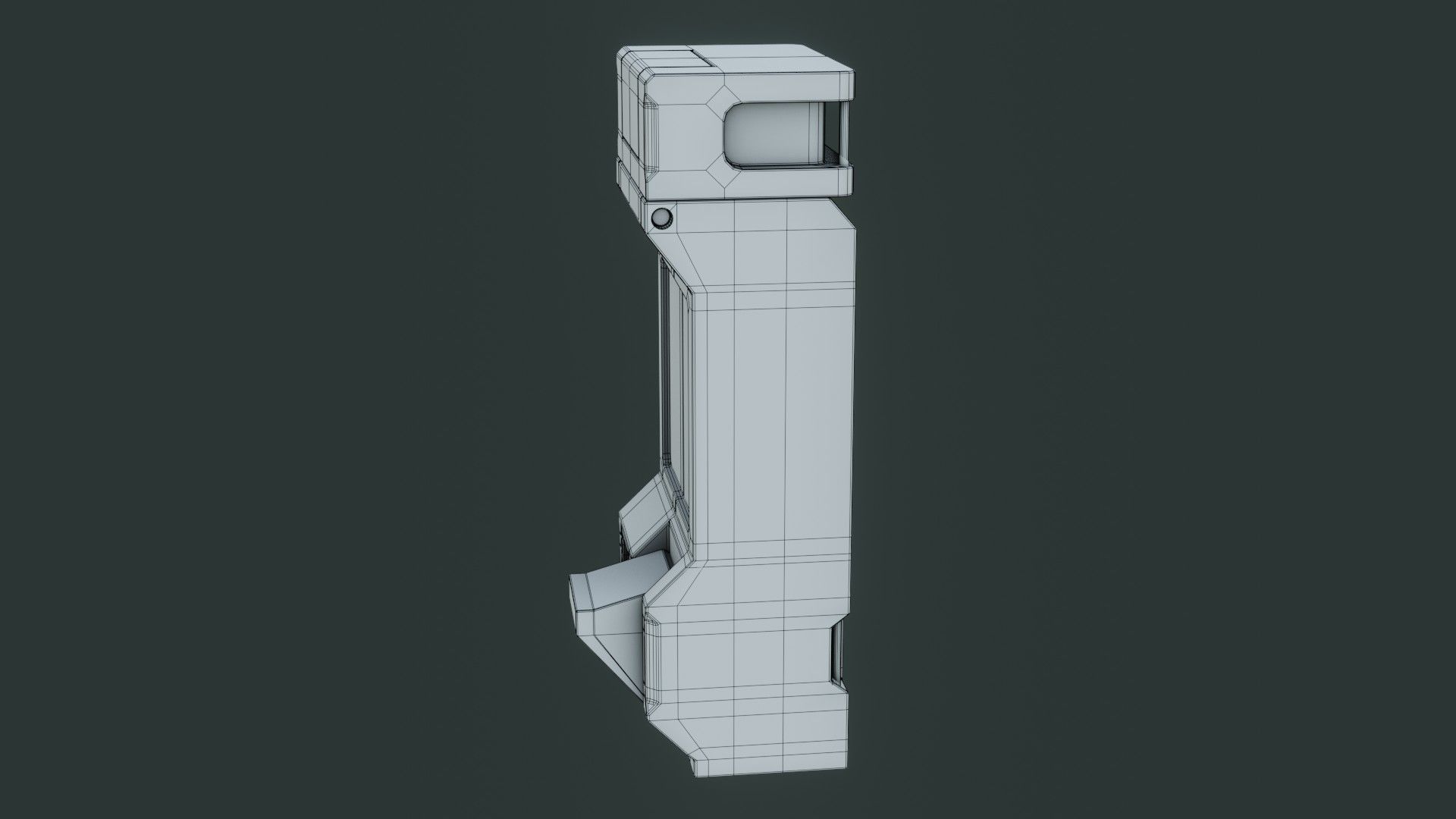 Sci-Fi Computer - Game Ready - PBR Low-poly 3D model_12