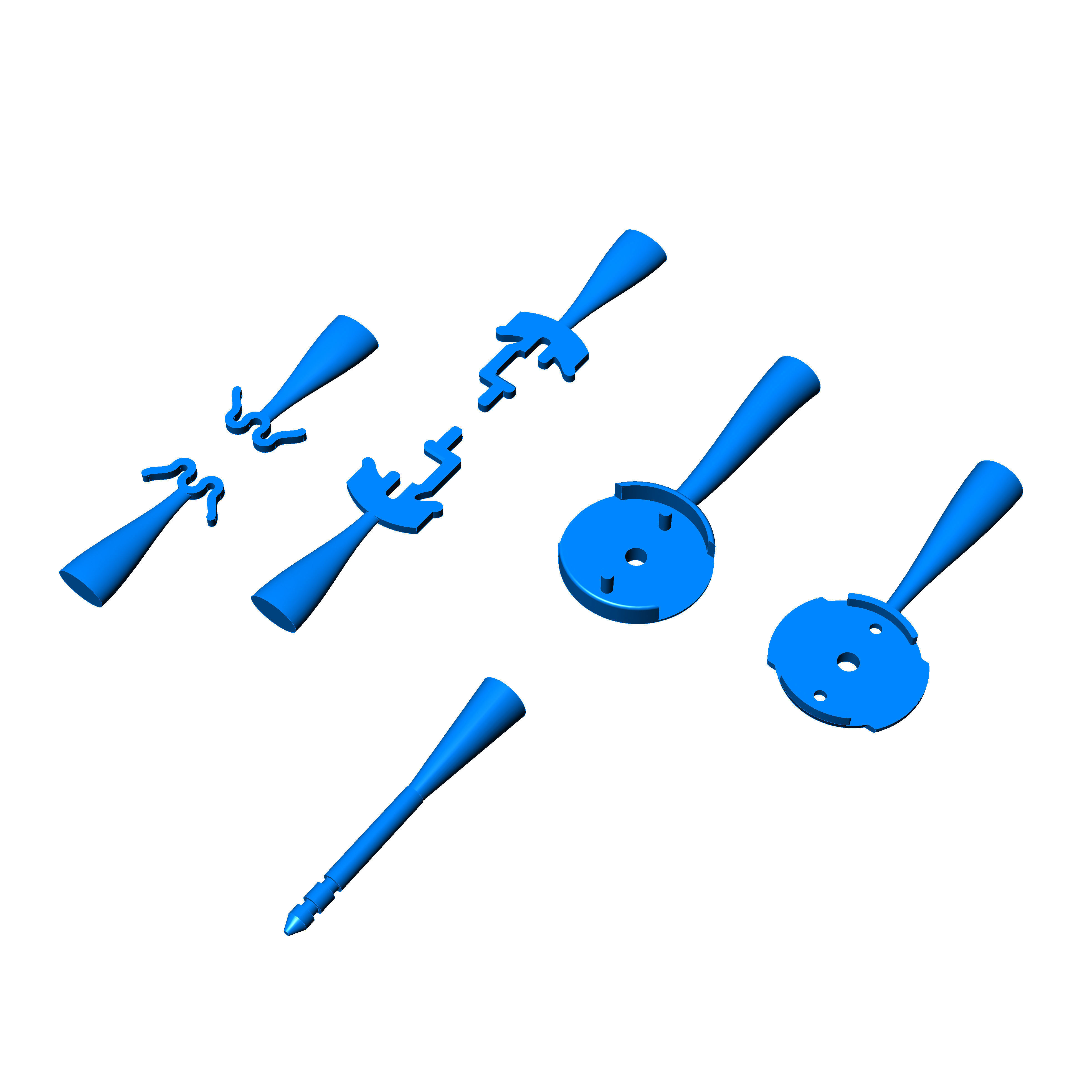 alpa system earrings backs Guardian Earring Fittings 3D print model_5