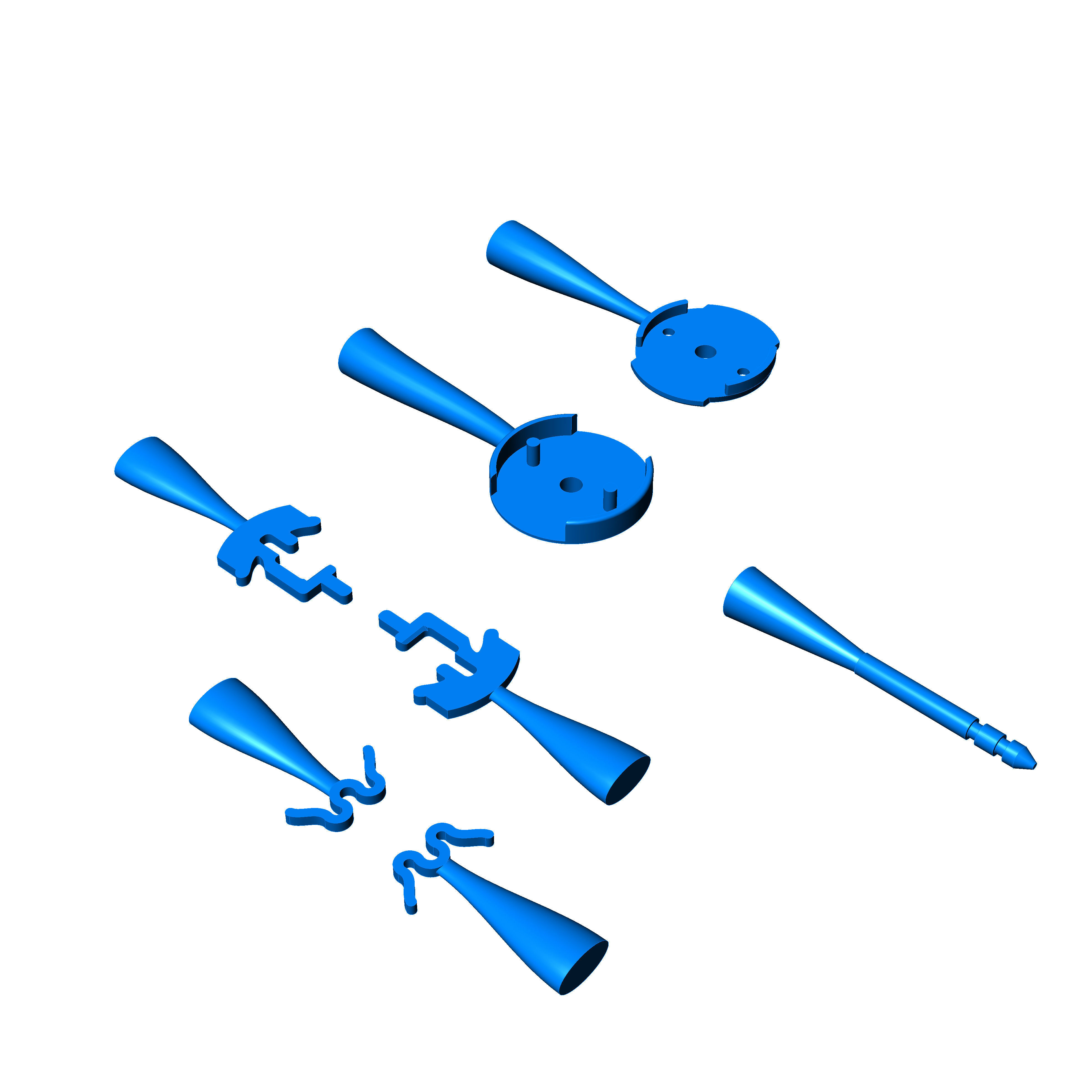 alpa system earrings backs Guardian Earring Fittings 3D print model_4