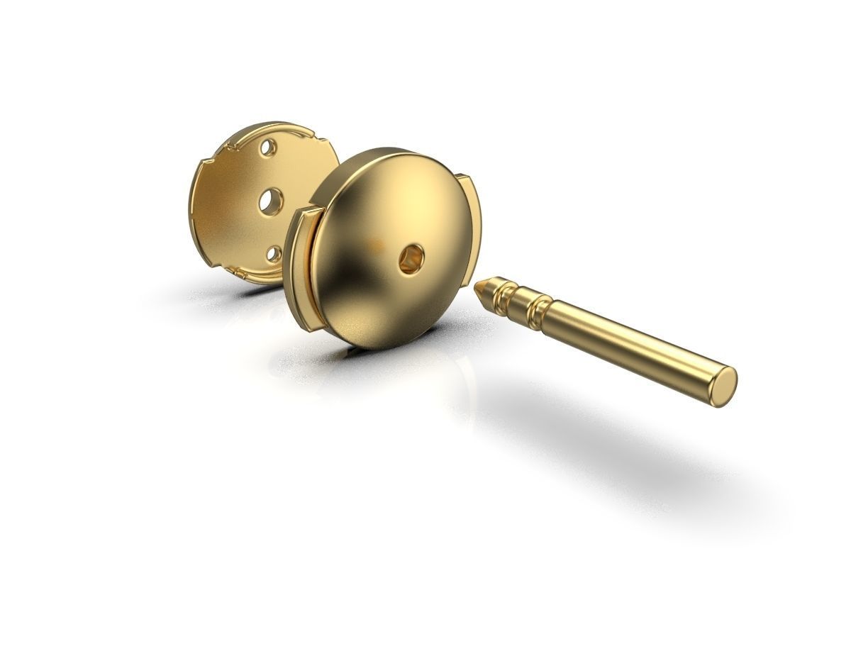 alpa system earrings backs Guardian Earring Fittings 3D print model_1