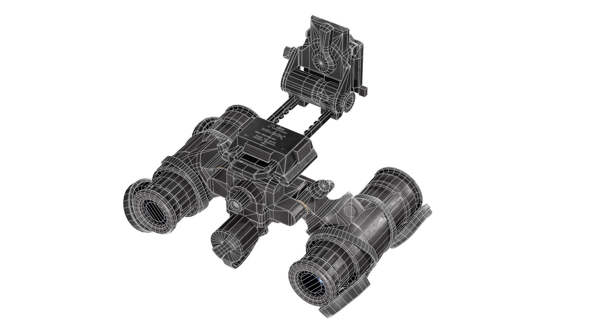 PVS-31 NIGHT VISION GOGGLE Low-poly 3D model_10