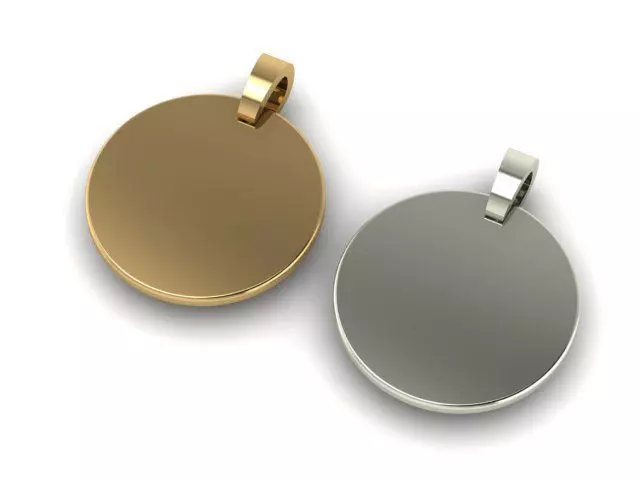 Pendant Circle  3D print model_0