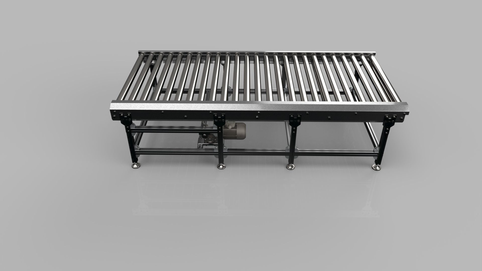 Roller Conveyor 1000mm 3D model 3D model_9