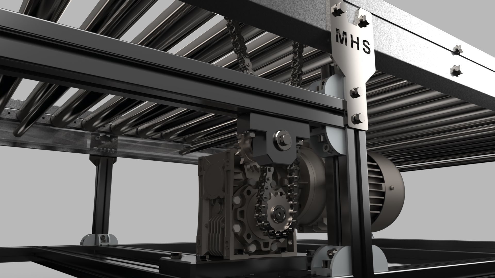 Roller Conveyor 1000mm 3D model 3D model_3