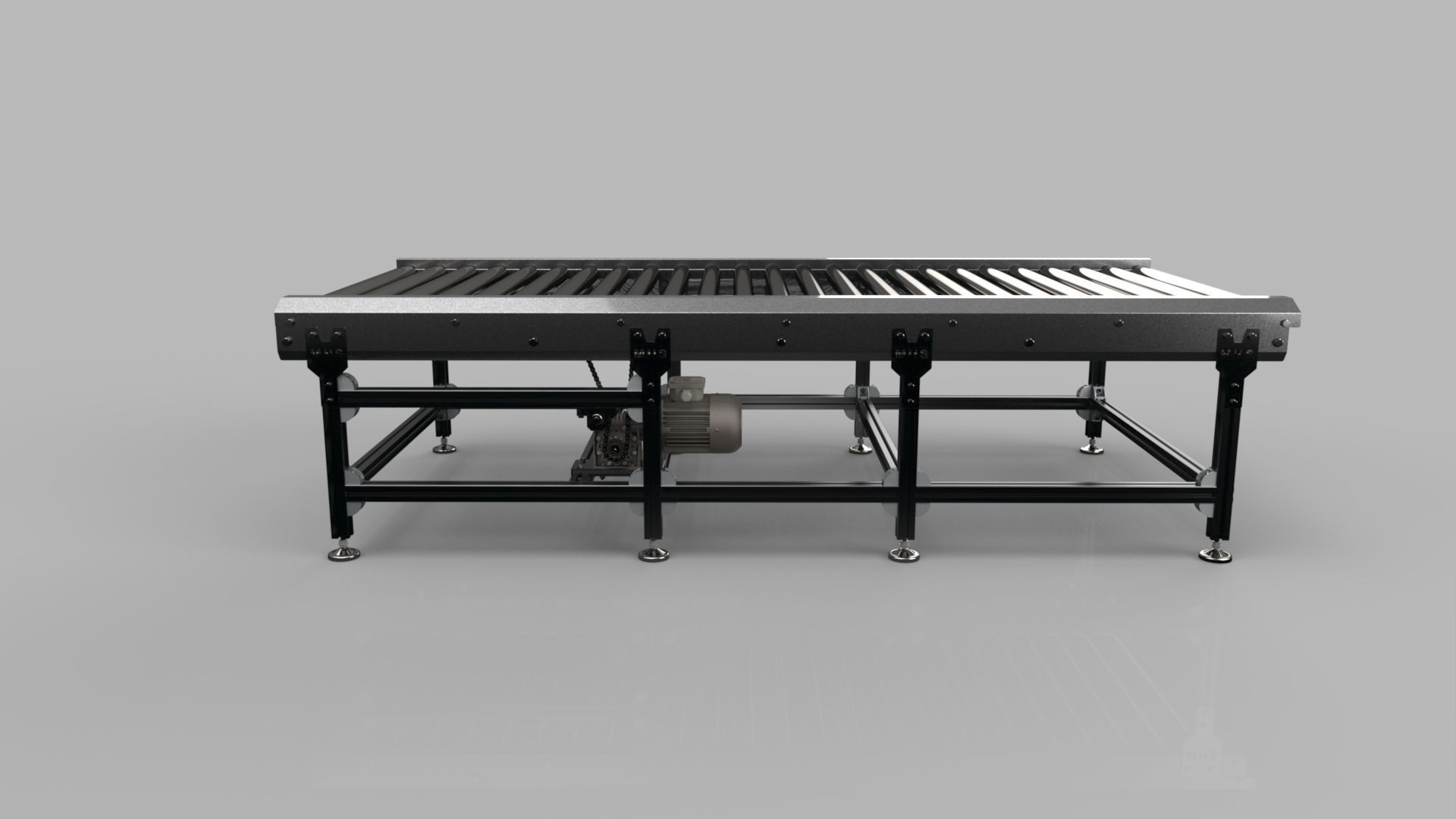 Roller Conveyor 1000mm 3D model 3D model_5