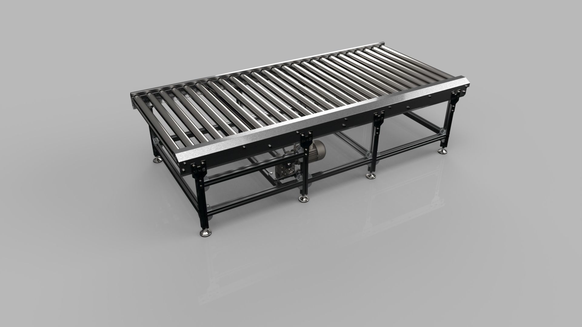 Roller Conveyor 1000mm 3D model 3D model_8