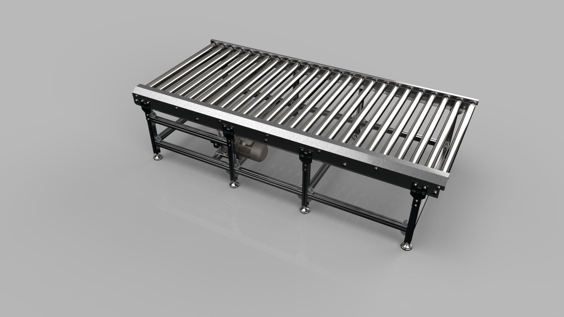 Roller Conveyor 1000mm 3D model 3D model_10