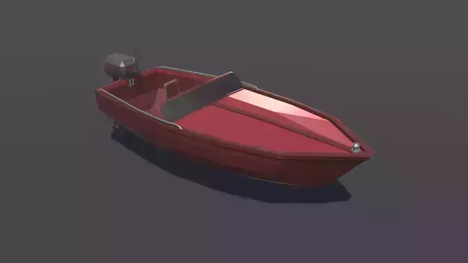 Speed Boat Lowpoly Low-poly 3D model