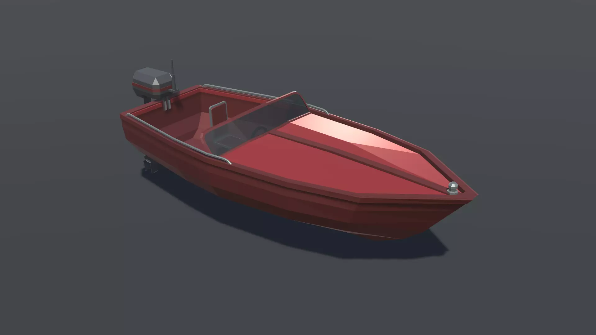 Speed Boat Lowpoly Low-poly 3D model_0