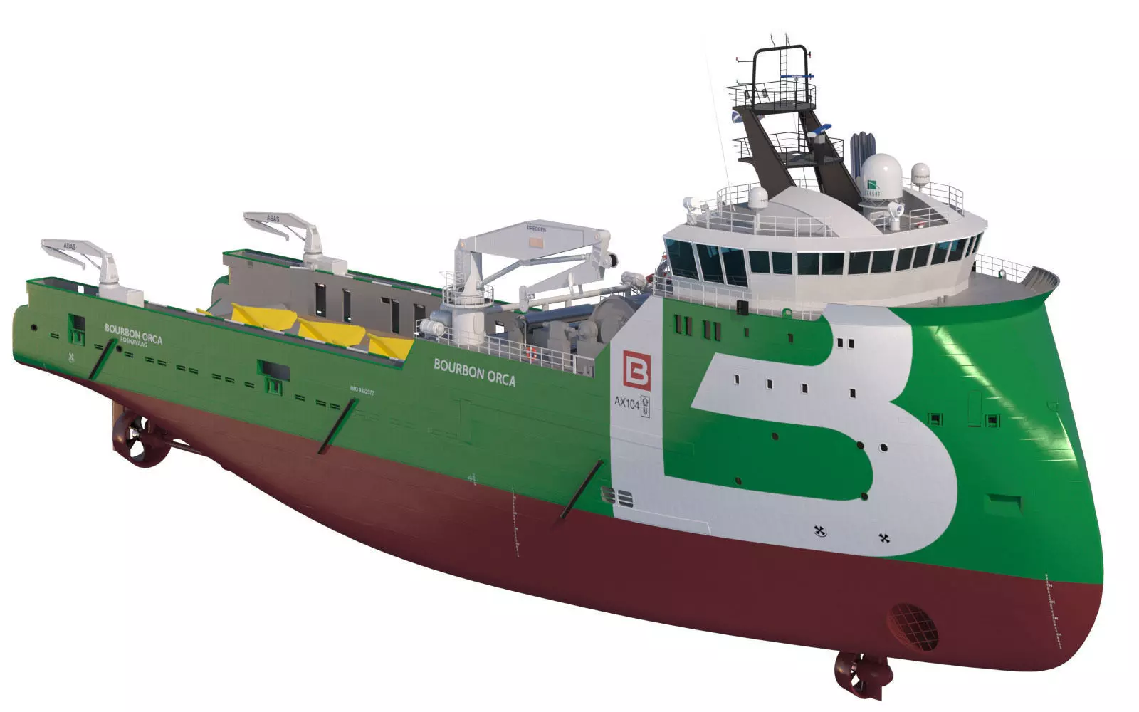 Anchor Handling Tug Supply Vessel BOURBON ORCA 3D model_0