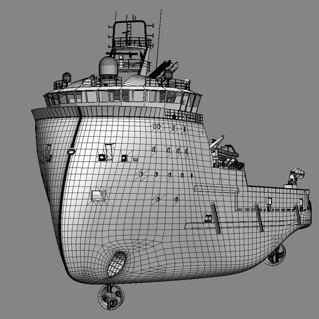 Anchor Handling Tug Supply Vessel BOURBON ORCA 3D model_8