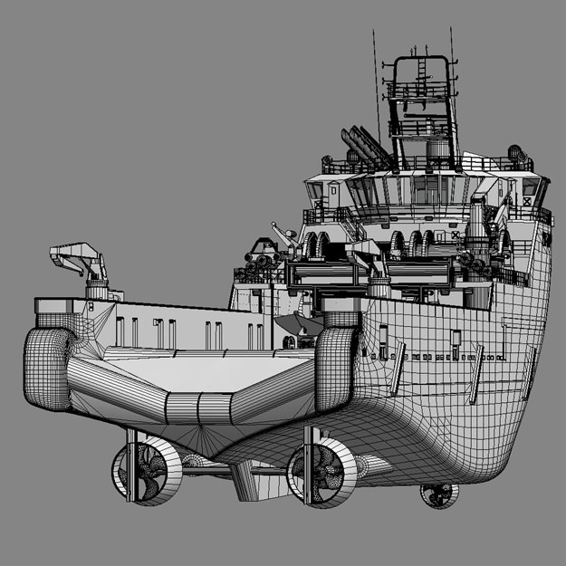 Anchor Handling Tug Supply Vessel BOURBON ORCA 3D model_10