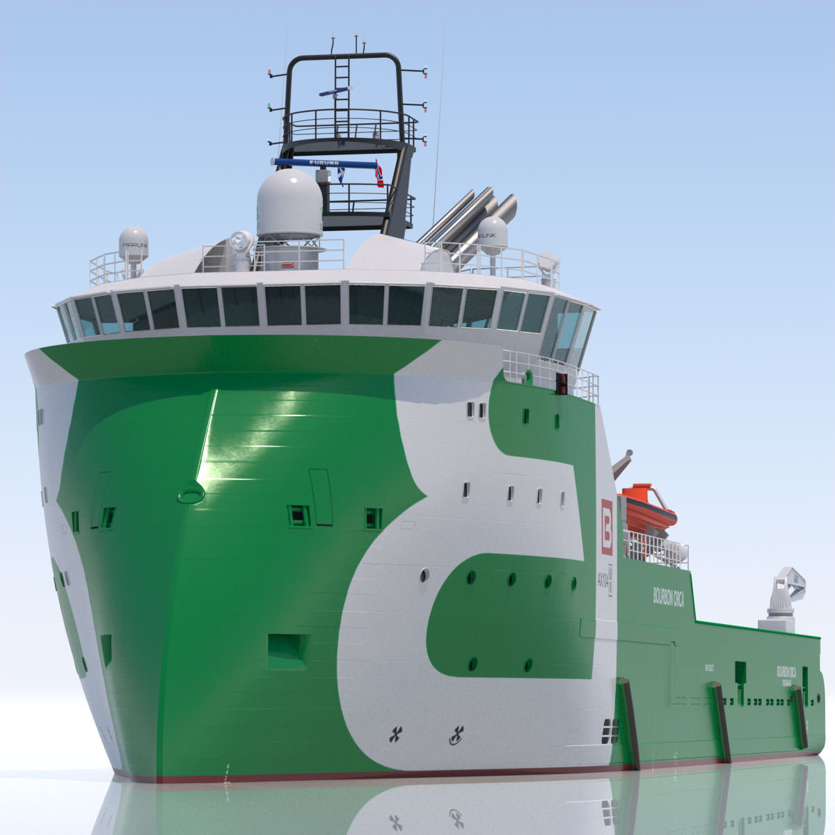 Anchor Handling Tug Supply Vessel BOURBON ORCA 3D model_4