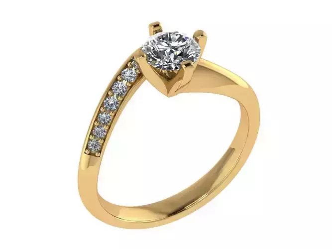 Ring463 diamond engagement ring gold