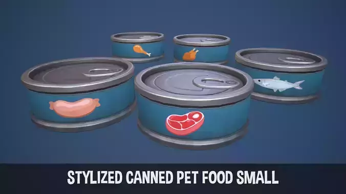 Stylized Canned Pet Food Small