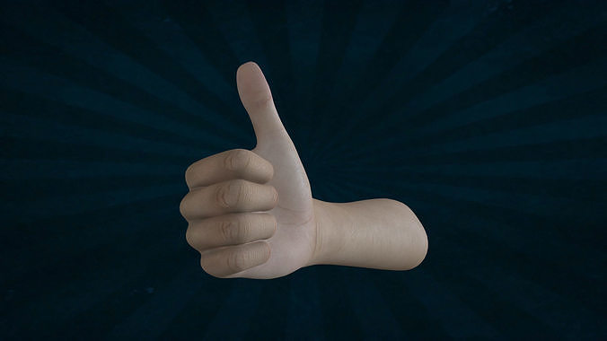 HAND-040 Right Hand Low-poly 3D model