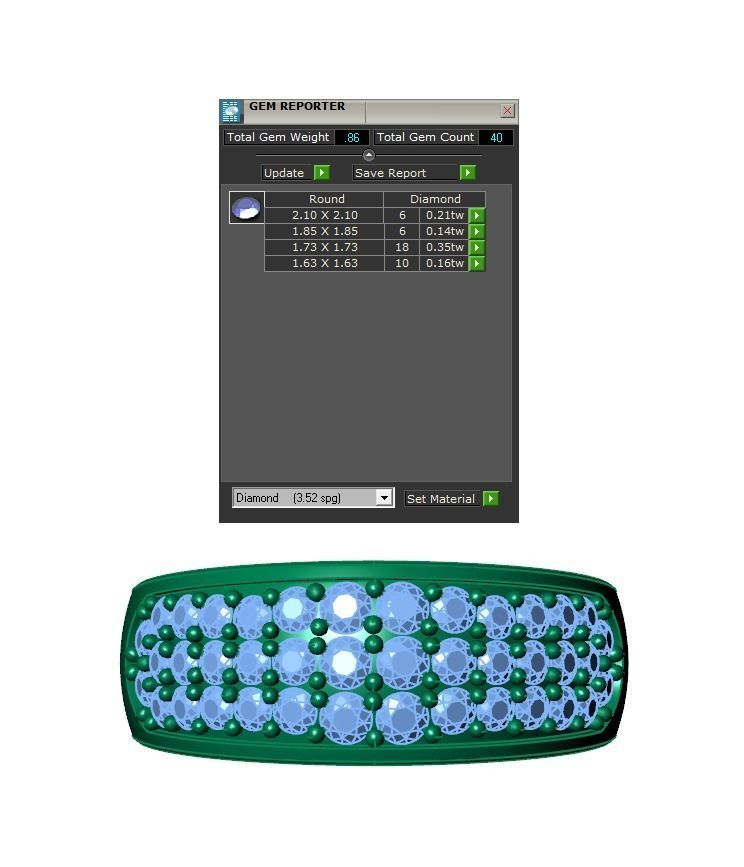 Ring464 gold ring with diamonds 3D print model_6