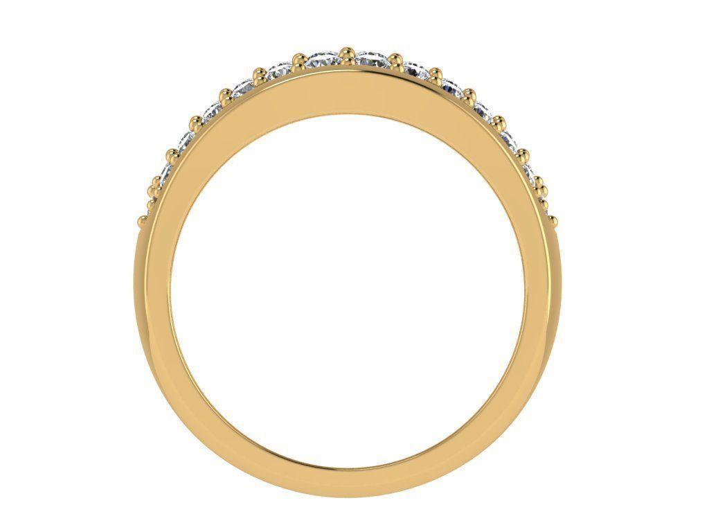 Ring464 gold ring with diamonds 3D print model_2