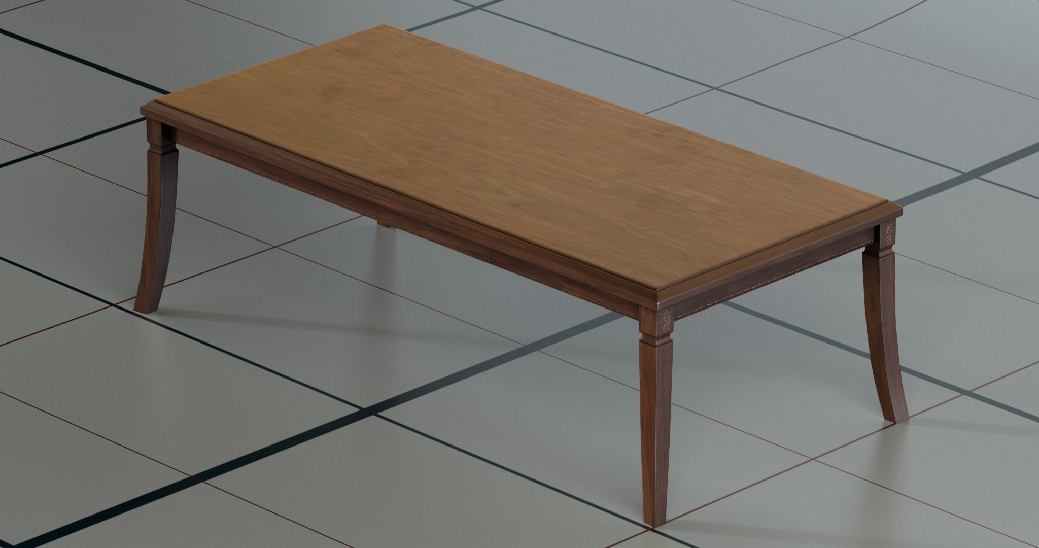 Coffe table PBR 3D model_1