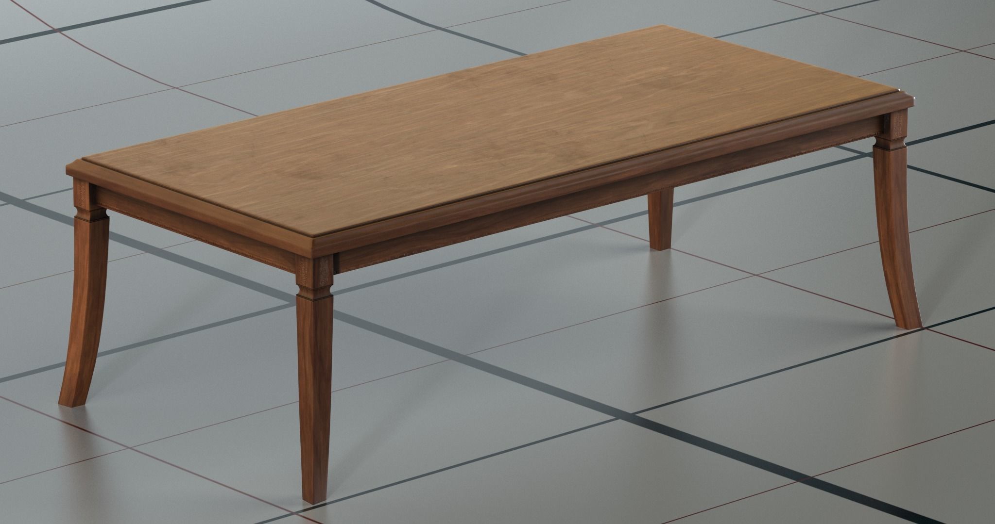 Coffe table PBR 3D model_3