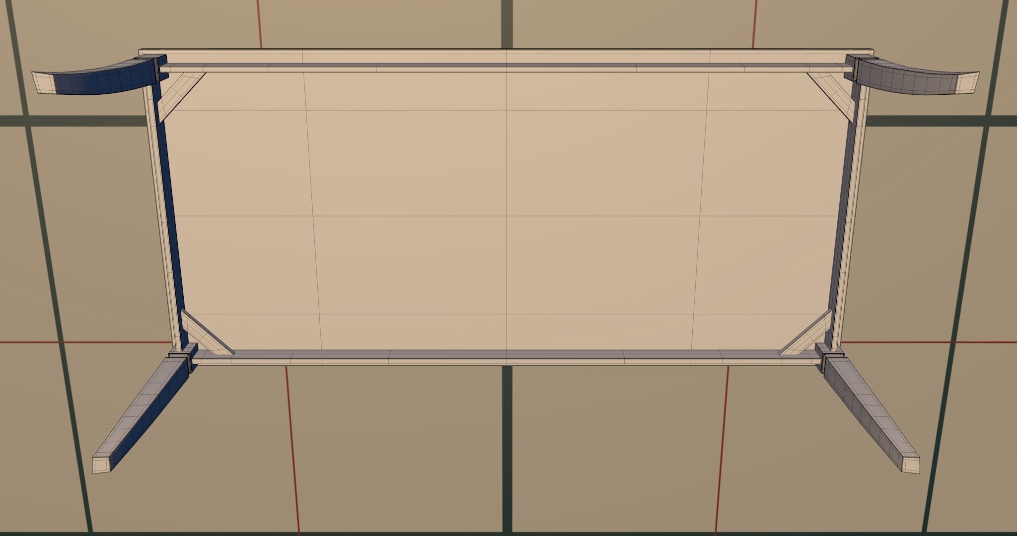 Coffe table PBR 3D model_5