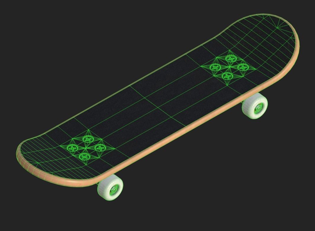 Finger Skateboard Low-poly 3D model_7