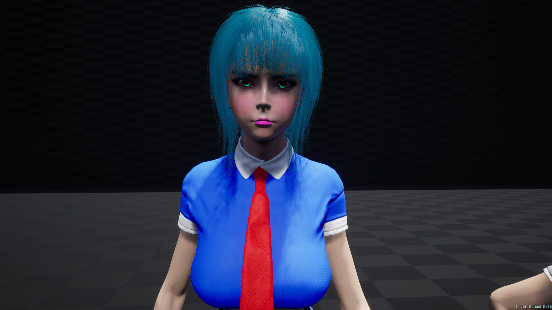 Shcool Girl Low-poly 3D model_22