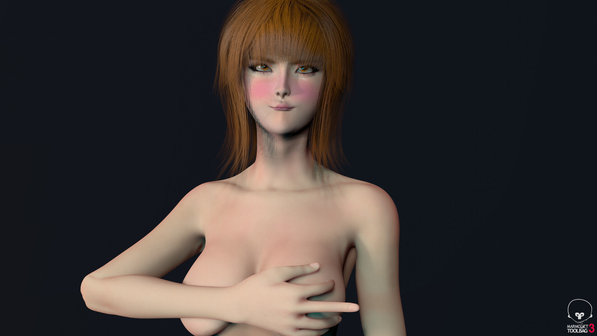 Shcool Girl Low-poly 3D model_17