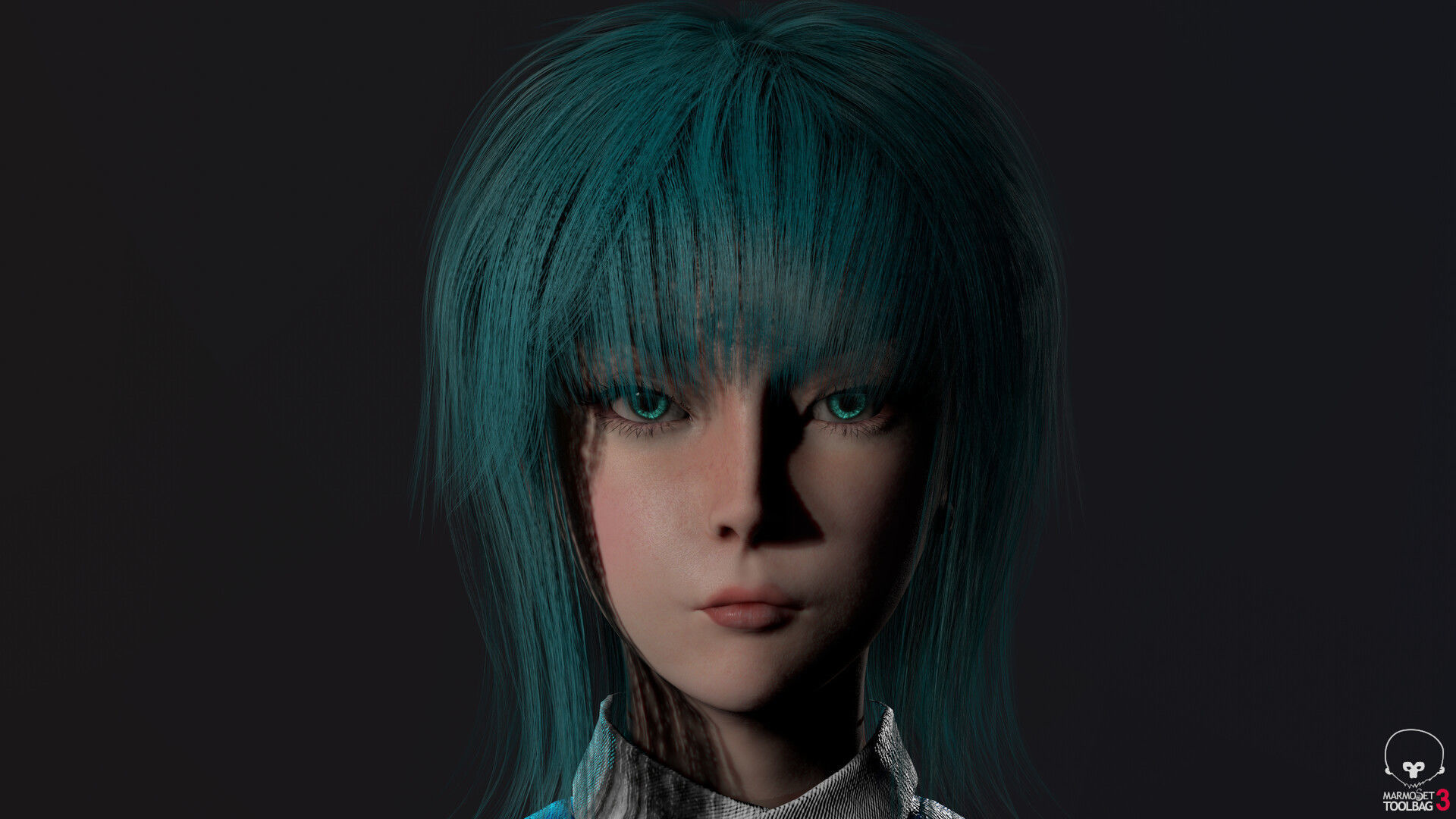 Shcool Girl Low-poly 3D model_3