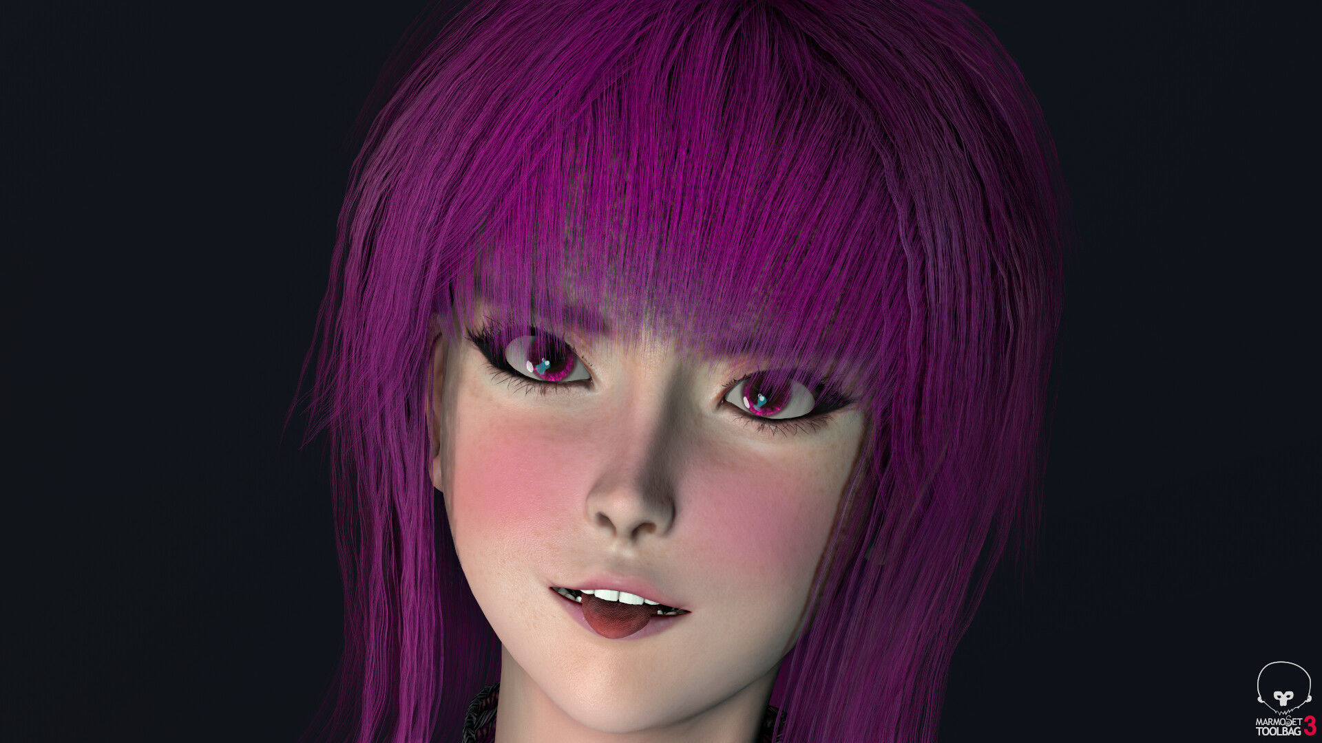 Shcool Girl Low-poly 3D model_14
