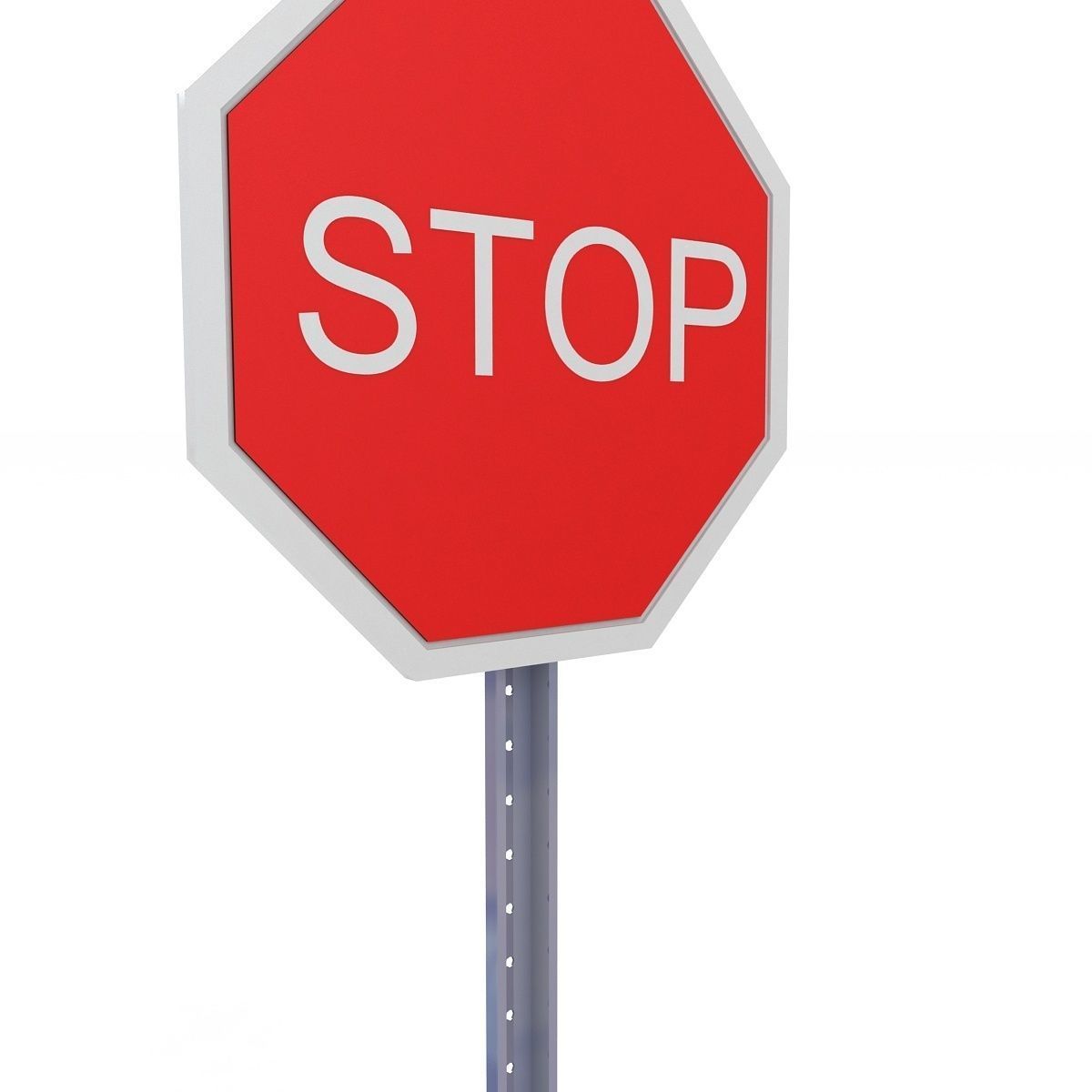Stop Sign 3D model_4
