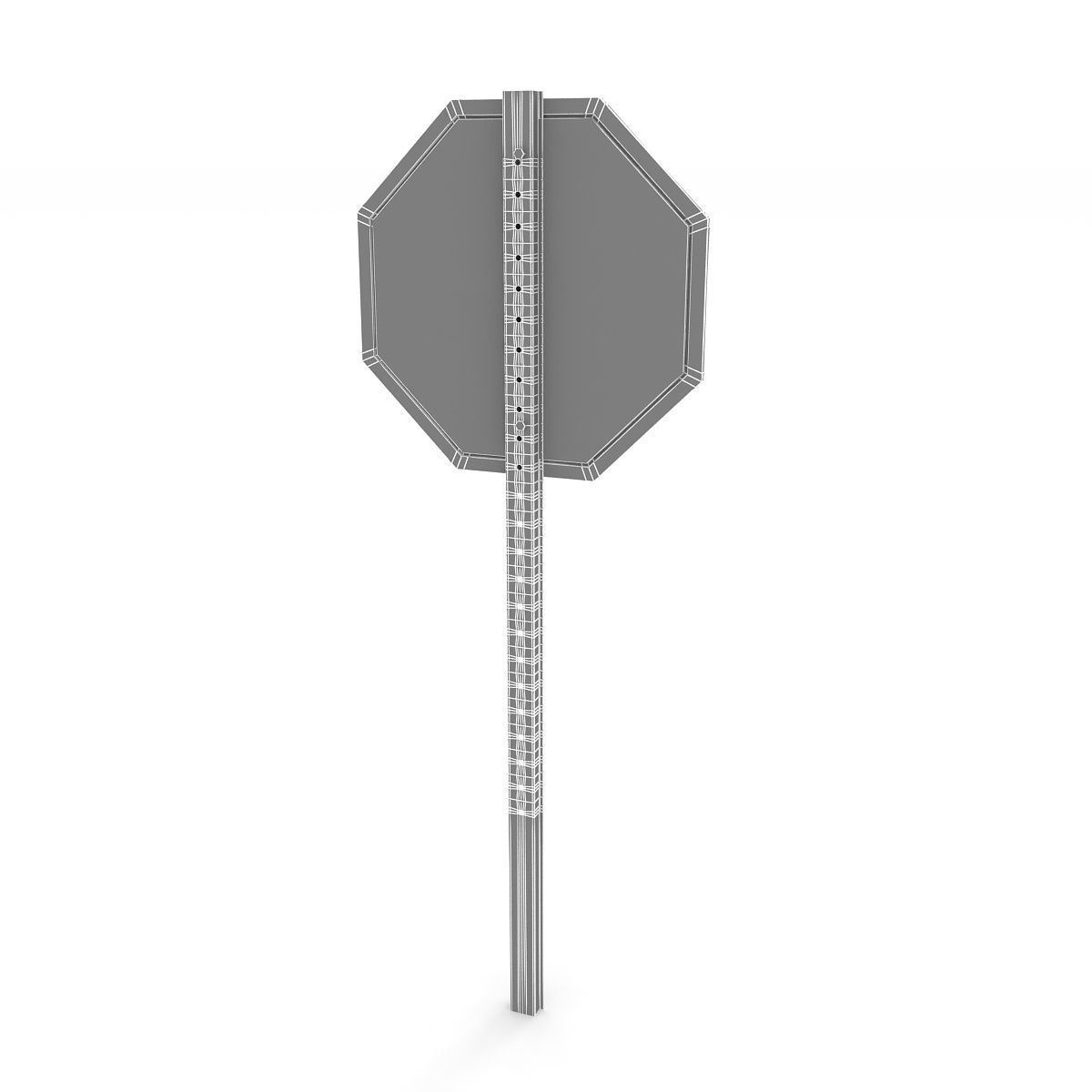 Stop Sign 3D model_7