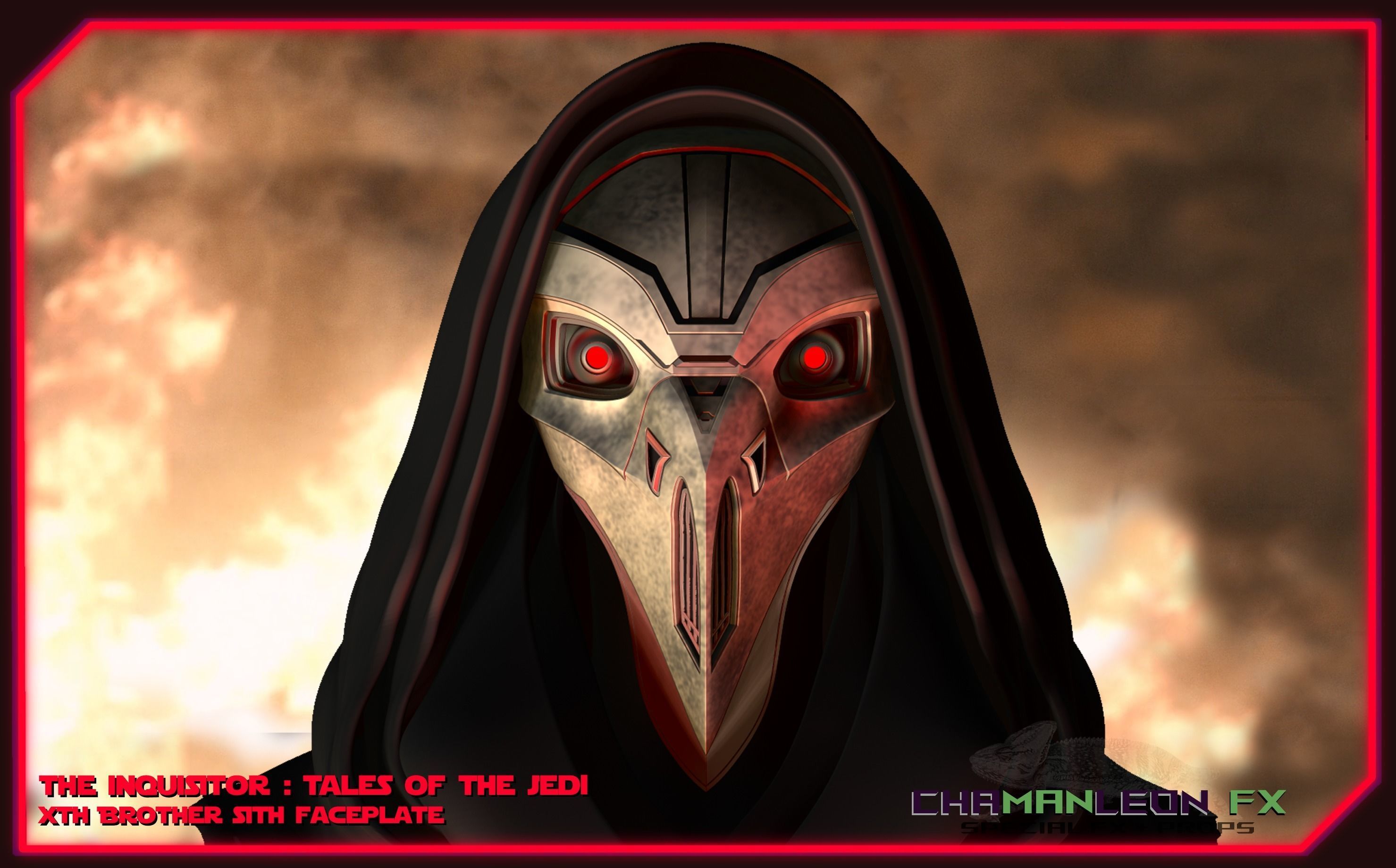 Xth Brother Mask of Inquisitor from Tales of the Jedi 3D print model_5