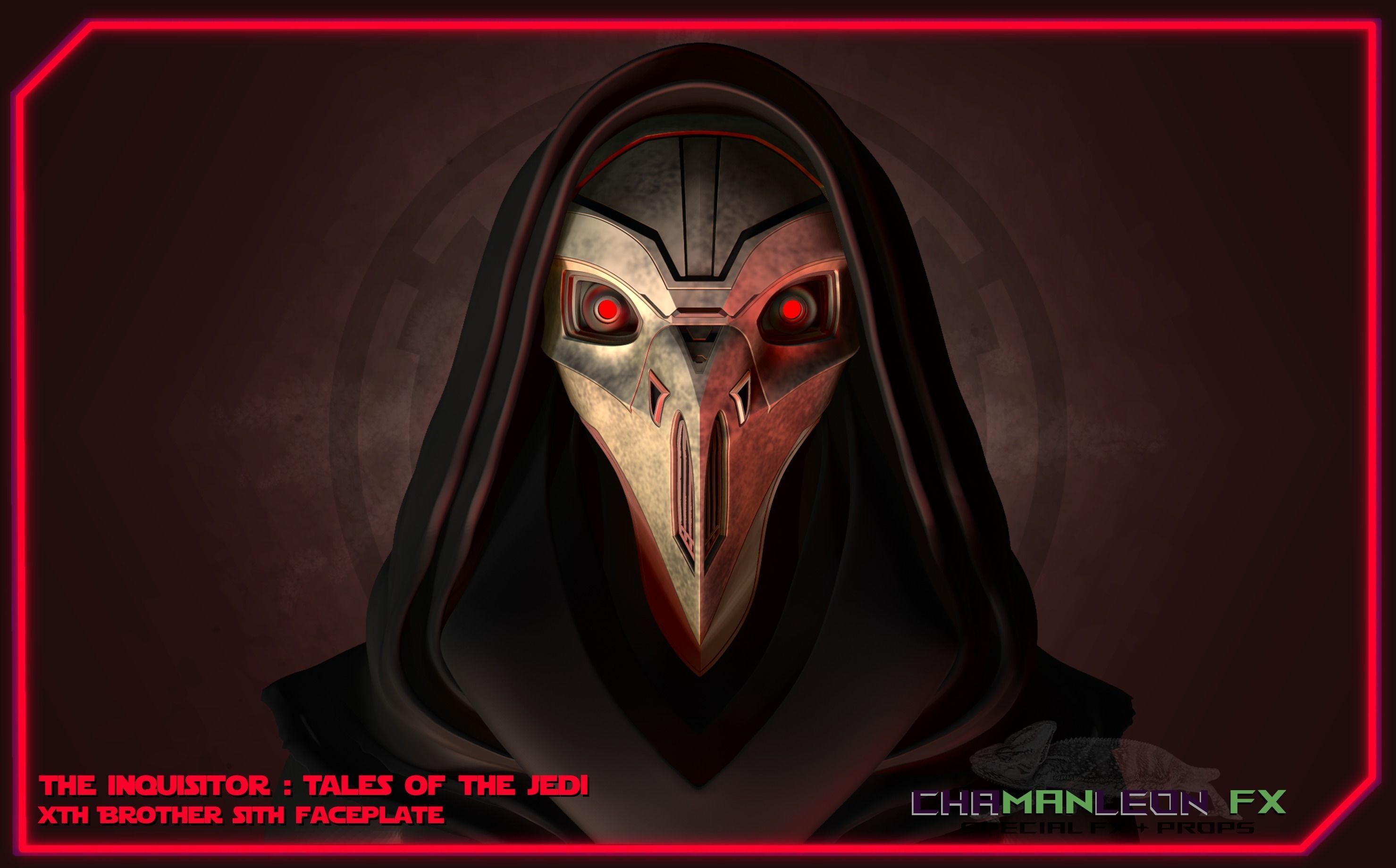 Xth Brother Mask of Inquisitor from Tales of the Jedi 3D print model_8