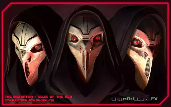 Xth Brother Mask of Inquisitor from Tales of the Jedi 3D print model
