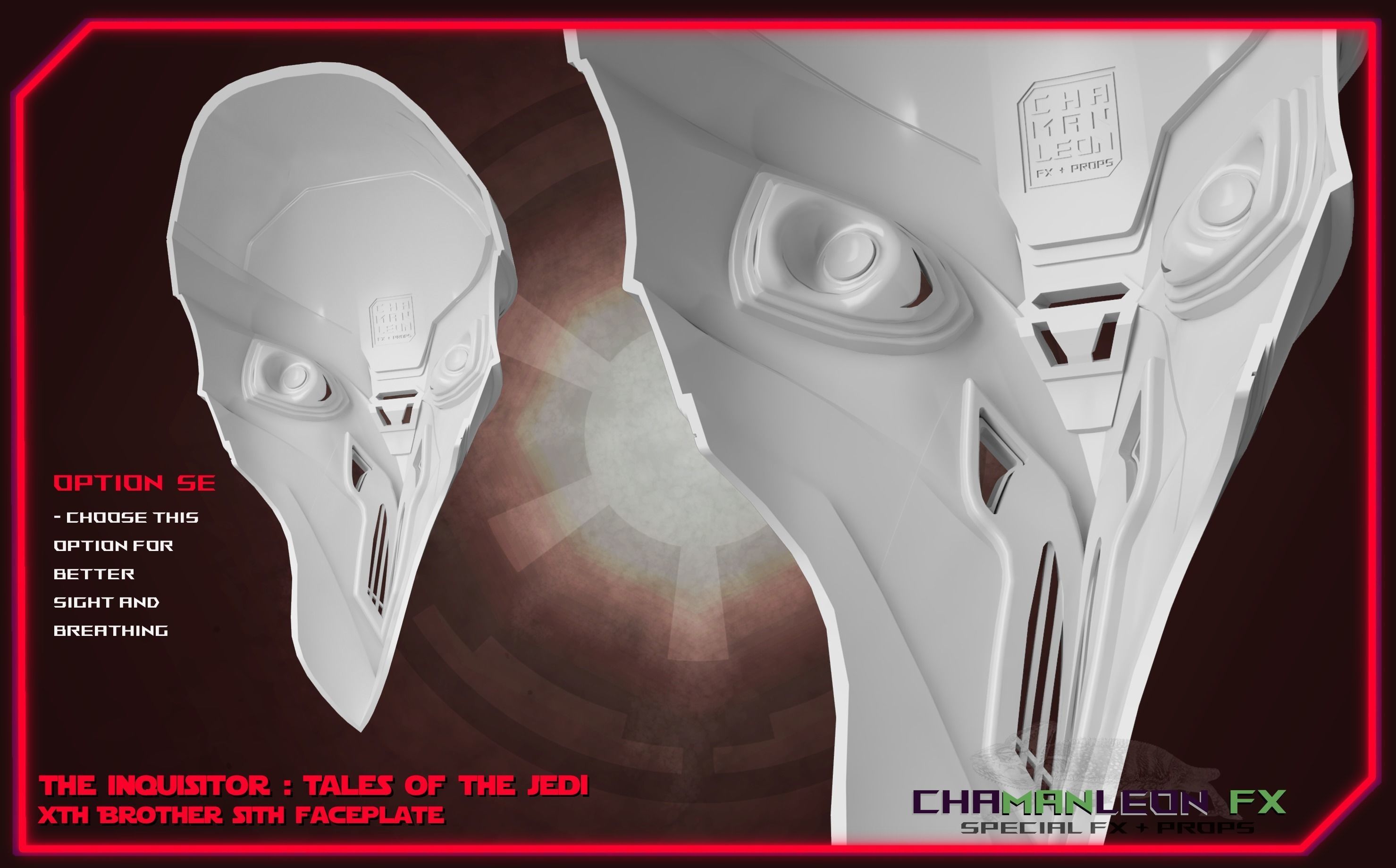 Xth Brother Mask of Inquisitor from Tales of the Jedi 3D print model_19