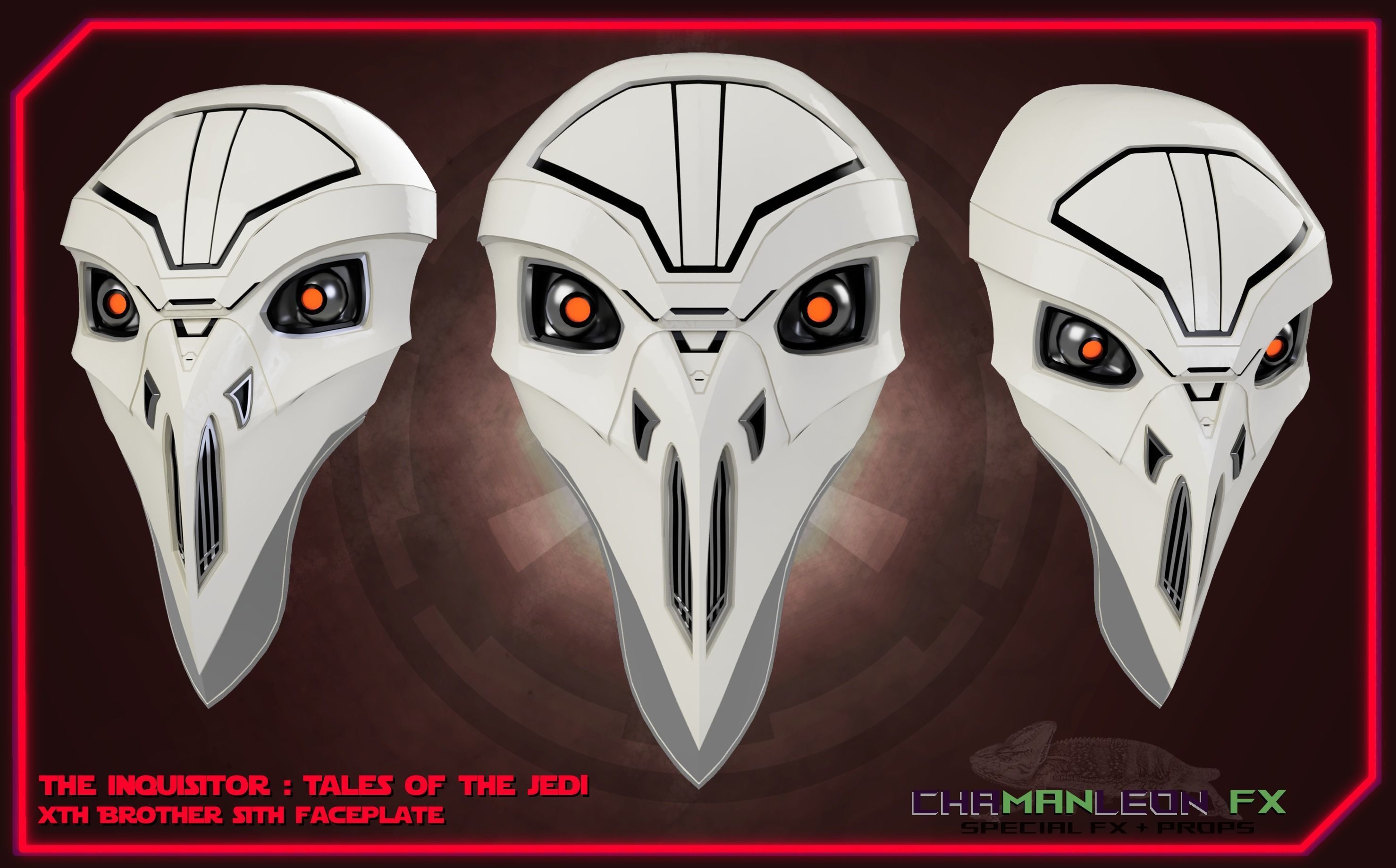Xth Brother Mask of Inquisitor from Tales of the Jedi 3D print model_11