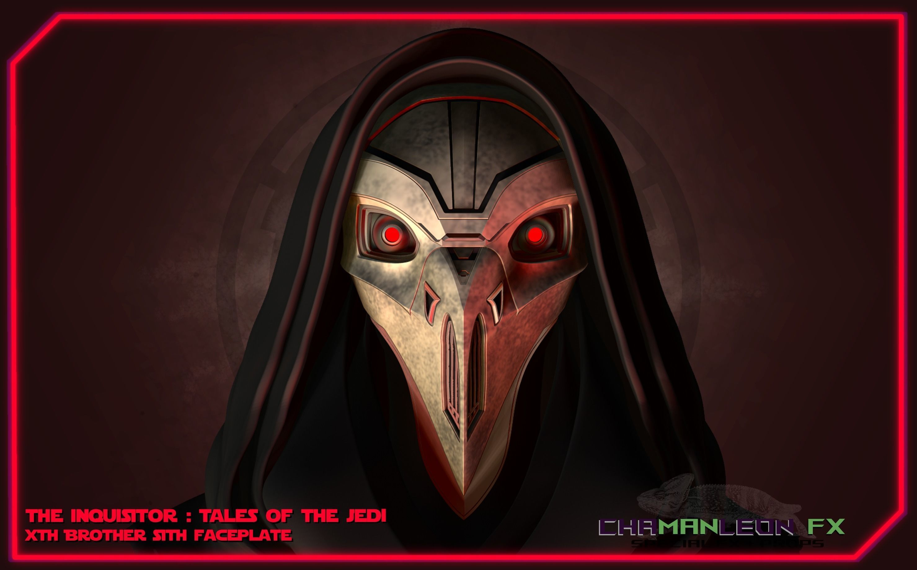 Xth Brother Mask of Inquisitor from Tales of the Jedi 3D print model_6
